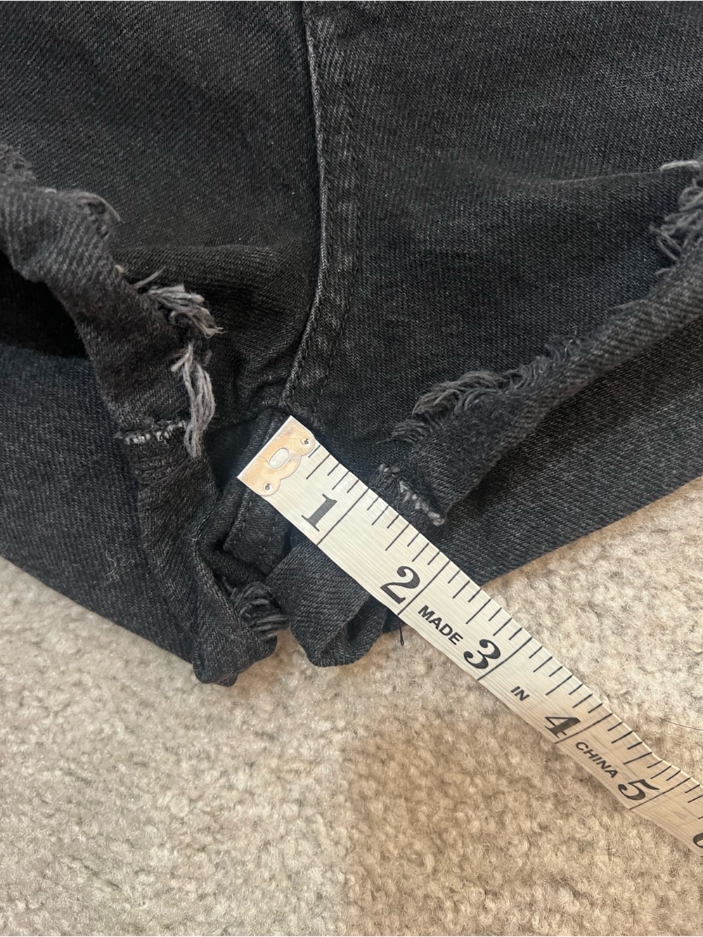 Aviator Nation Keep Smiling Mid Rise Smiley Face Jean Denim Shorts Vintage Black - Picture 8 of 13